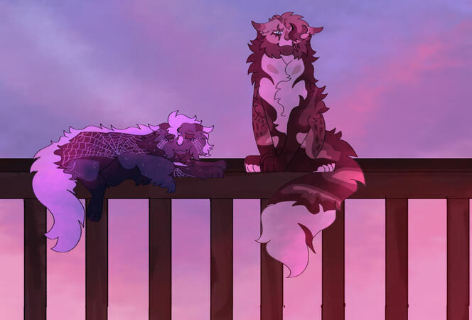 Scene featuring sableskies' character.